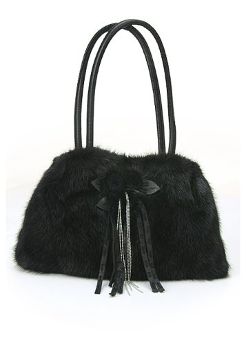 Mink Handbag-Roses and Ribbons