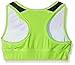 adidas Big Girls' Sports Bra, Semi Solar Slime/Dark Grey, Medium/10-12