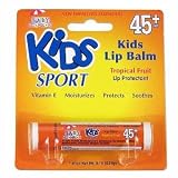 Kids Sport by Baby Blanket Tropical Fruit Lip Balm SPF 45+, .15 oz