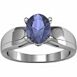 14K White Gold Iolite Ring