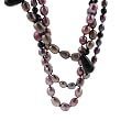 Purple Dyed Pearl Necklace with Amethyst Stones
