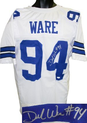 DeMarcus Ware Signed Dallas Cowboys White Prostyle Jersey- JSA Hologram
