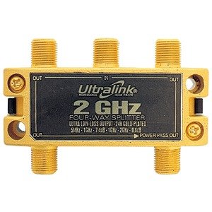 Ultralink Pro-4 Videophile Ultra High-Performance 2 Ghz Signal Splitter (4 Way) (Satellite Accessories ) Ultralink Pro-4 Videophile Ultra High-Performance 2 Ghz Signal Splitter (4 Way) (Satellite Accessories )