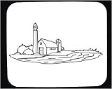 Decorated Mouse Pad with black and white, Poland, tower, Europe, farm, building, house
