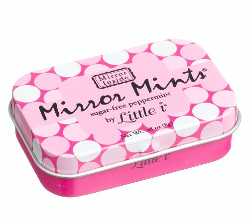 Little I ® Mirror Mints® Peppermint Glam Girl Flip Top Tin, Sugar Free Tins (Pack of 12) by Little i