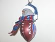 BUFFALO BILLS 2.75" Striped Snowman with Scarf Touchdown Football CHRISTMAS ORNAMENT