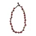 Ceramic, Wood, and Brass Beads, Red Necklace