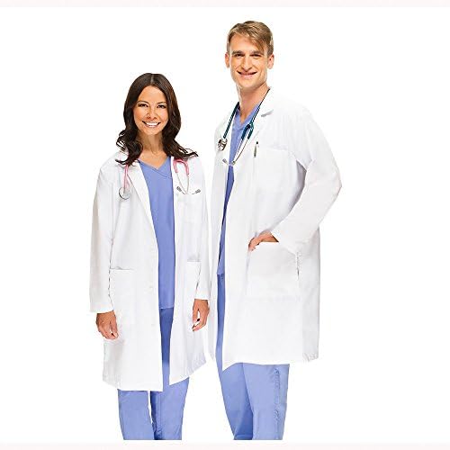 Allstar Uniforms Unisex 41"; Lab Coat Medium White