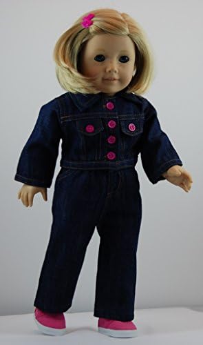 Dandy Denim 5 pc Pants Outfit includes Shoes and fits 18 inch American Girl Dolls.