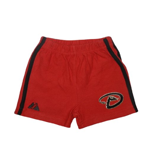 MLB Arizona Diamondbacks Baby / Infant Comfortable Fit Cotton Shorts with Embroidered Logo - Red (Size: 6/9)