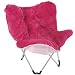 Capelli New York 10 mm Puppy Fur Mini Butterfly Chair Fuchsia