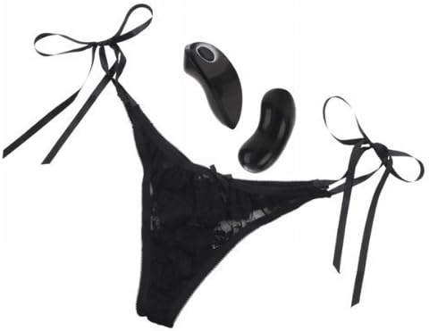 Waterproof Remote Vibrating Pulsating 10 Function Little Black Panty - Thong by VPNR