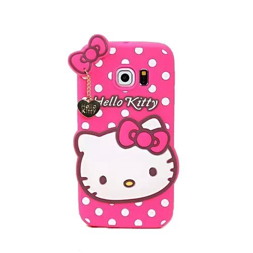 Galaxy Note 5 Case,Galaxy Note 5 Silicone Case,Tribe-Tiger Cartoon Hello Kitty Silicon Gel Rubber Case Cover Skin for Samsung Galaxy Note 5(Hot Pink Kitty)