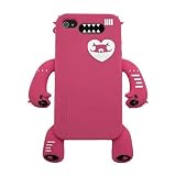 YETTIDE iPhone4S/4 完全対応 Character Sillicone Skin - Skull Heart, Rose Pink キャラクター・シリコンスキン スカルハート, ローズピンク YET-SF-05