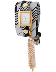 La Mer Collections Womens LMTASSLE001D Removable Rainbow Tassel Charm Wrap Watch