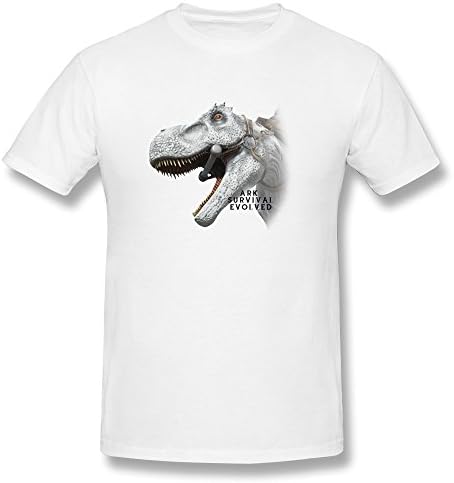 haoyuntixu Men's O-neck Ark Survival Evolved T-shirts S White