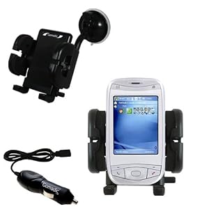 i-Mate K-Jam Flexible Auto Windshield Holder with Car Charger - Uses Gomadic TipExchange by 