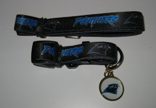 Carolina Panthers Pet Accessories Set - Large (6' Leash, Collar, and ID Tag)