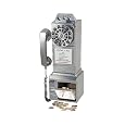 1950s Classic Pay Phone in Brushed Chrome by Crosley Radio