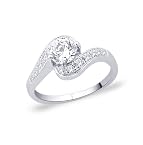 Peora 92.5 CZ Sterling Silver Ring PR2026