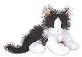 Webkinz Plush Stuffed Animal 2nd Generation No Magic 'W' Black & White Cat