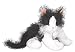 Webkinz Plush Stuffed Animal 2nd Generation No Magic 'W' Black & White Cat