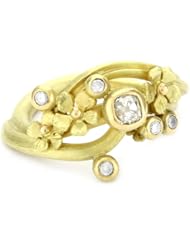 Vibes "Fairytale"18 Karat Gold and Antique Cut Diamond Ring, Size 6