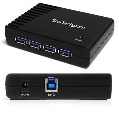 New Startechcom 4 Port Black Superspeed Usb 3.0 Hub External Hot-Swappable 5 Gbps Superspeed