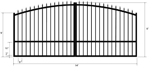 Estate Swing 14ft Dual Aluminum Driveway Gate