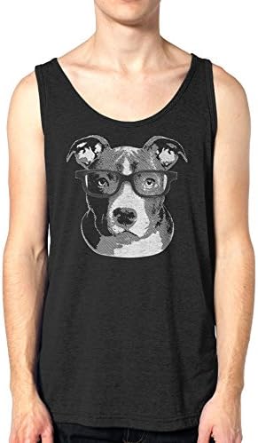 Legit Tees Smarty Pants Pit-Bull Dog Tank Top XS Black