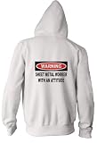 Warning: Sheet Metal Worker with an attitude Adult Zippered Hooded (Hoody Hoodie) Sweatshirt Fleece Jacket (Hoodie / Hoody) Various Colors