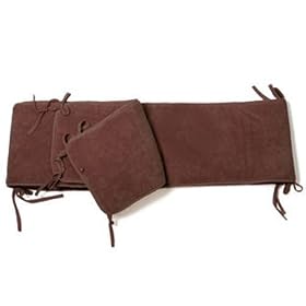 Baby Boum Cotton-Rich Long, Thick Padded Playpen & Cot Bumper (Chocolate Brown,28 x 340cm)