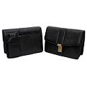 Gents Black Leather Wrist Bag (D4071) Mobile holder