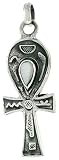 Sterling Silver 1 3/16 (30 mm) Ankh with Mother of Pearl Pendant