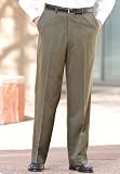 Kings' Court No Hassle Plain Front Expandable Waist Dress Pants