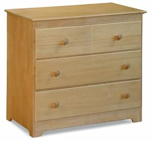Atlantic Furniture Windsor 3 Drawer Dresser, Natural Maple
