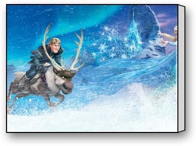 Funnyone Custom Modern Wall Art Decoration for Home Kristoff Sven And Elsa Frozen Canvas Prints