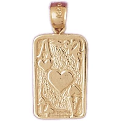 Cheap Girls Jewelry Dazzlers Solid 14k Gold Ace Heart Charm Charm Charm Pendant Available in three colors from jewelsberry (weights: 2.2 grams only) For Sale