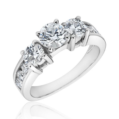 Three Stone Diamond Engagement Ring 2ctw - Size 8