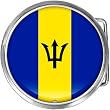 Barbados Flag Belt Buckle