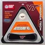 Virginia Tech Hokies Billiard Accessories Kit - includes Triangle Rack, Cue Ball and Brush