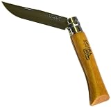 Opinel Knives 13060 3 5/8" VRN6 Carbon Steel Folding Knife with Beechwood Handle