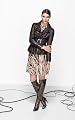Neutral Feather Print Dress