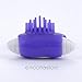 Moonar®Male Silicone G-spot Vibrating Vibrator Cock Penis Ring with Clitoral Stimulator(Purple)