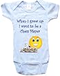 WHEN I GROW UP I WANT TO BE A CHESS PLAYER - BigBoyMusic Baby Designs - White, Blue or Pink Onesie / Baby T-shirt