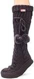 Hunter Chunky Cable Slip Unisex Adult Travel Accessory Charcoal Medium