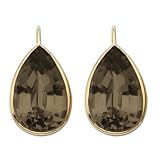 10k Yellow Gold Smoky Quartz Dangle Earrings