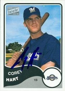Corey Hart Autographed/Hand Signed MLB Baseball Card (Milwaukee Brewers) 2003 Topps Bazooka #