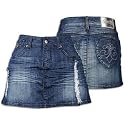 Dereon Boho Mini Jean Skirt - Women's