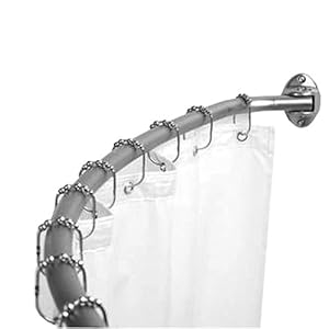 Zenith S-35601-BN Curved Style Screw Mounted Shower Rod in Brushed Nickel